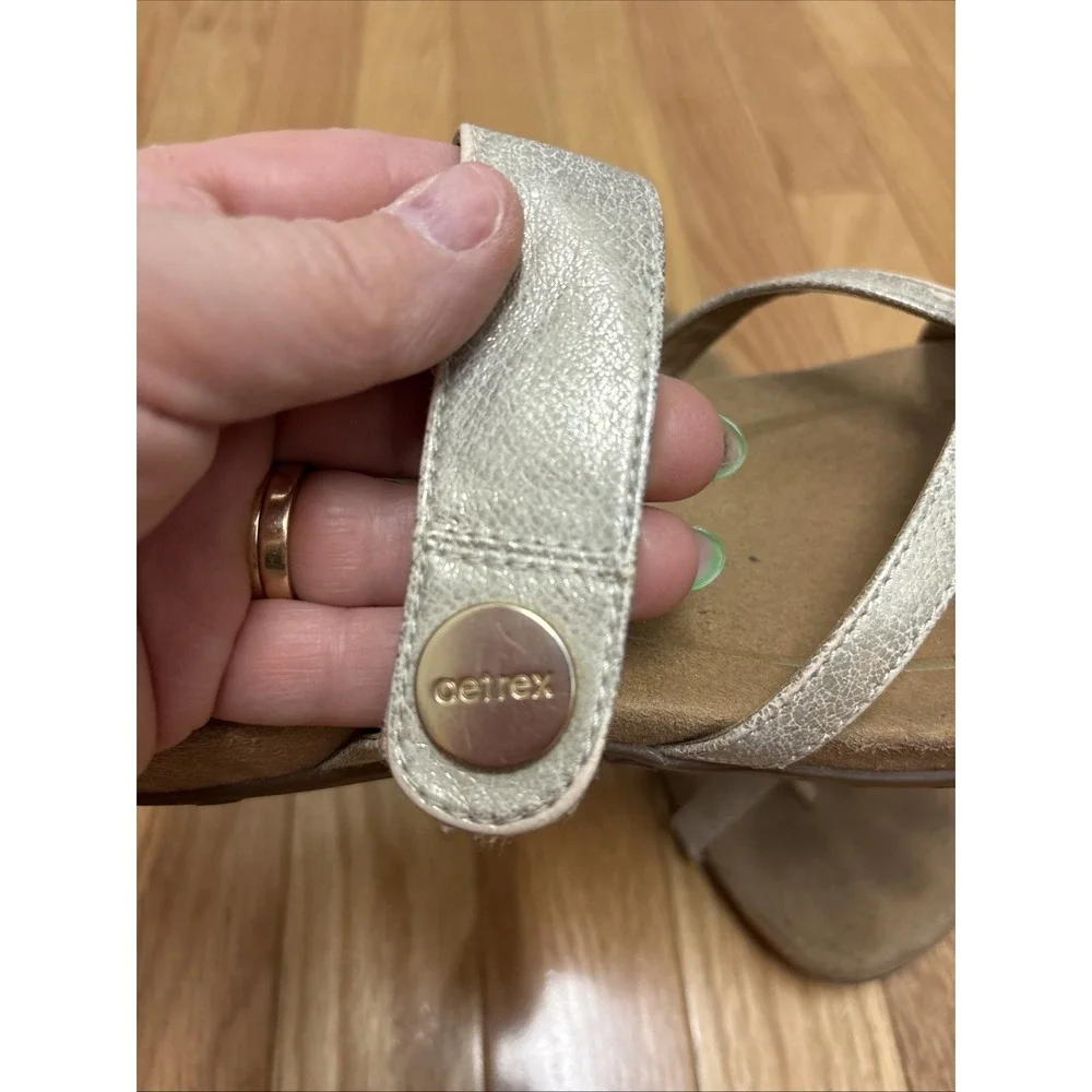 Aetrex Izzy Orthopedic Comfortable Leather Memory Foam Slide Sandals‎ for Women